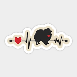 Pomeranians Make Your Heart Beat Sticker